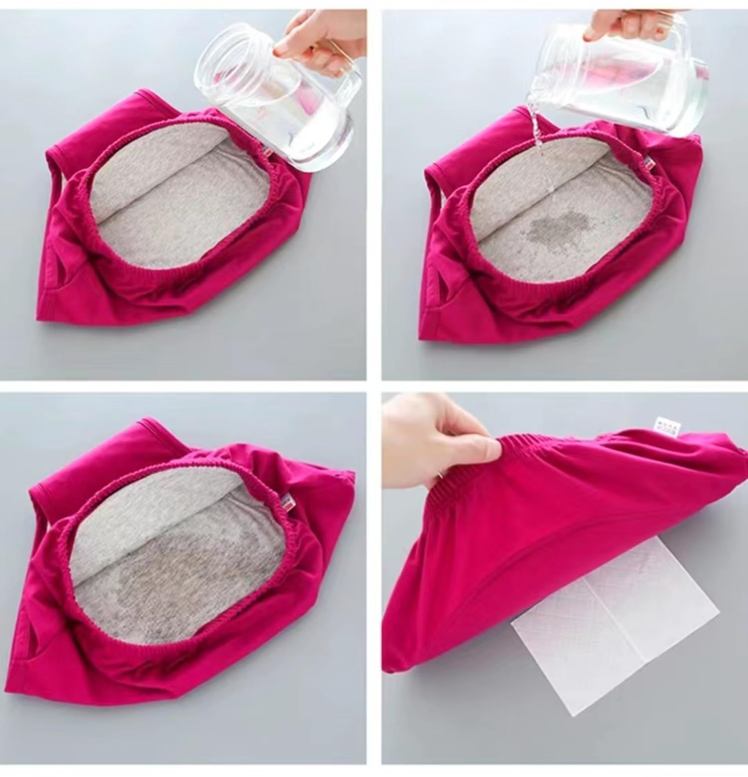 BLUEZY 2/3/4/5 Piezas Adult Cloth Diaper Washable Reusable Cotton Elderly Incontinence Underwear Pants Sujeta Pañal Impermeable Pañal Grande Para Adultos Interior Para Incontinencia