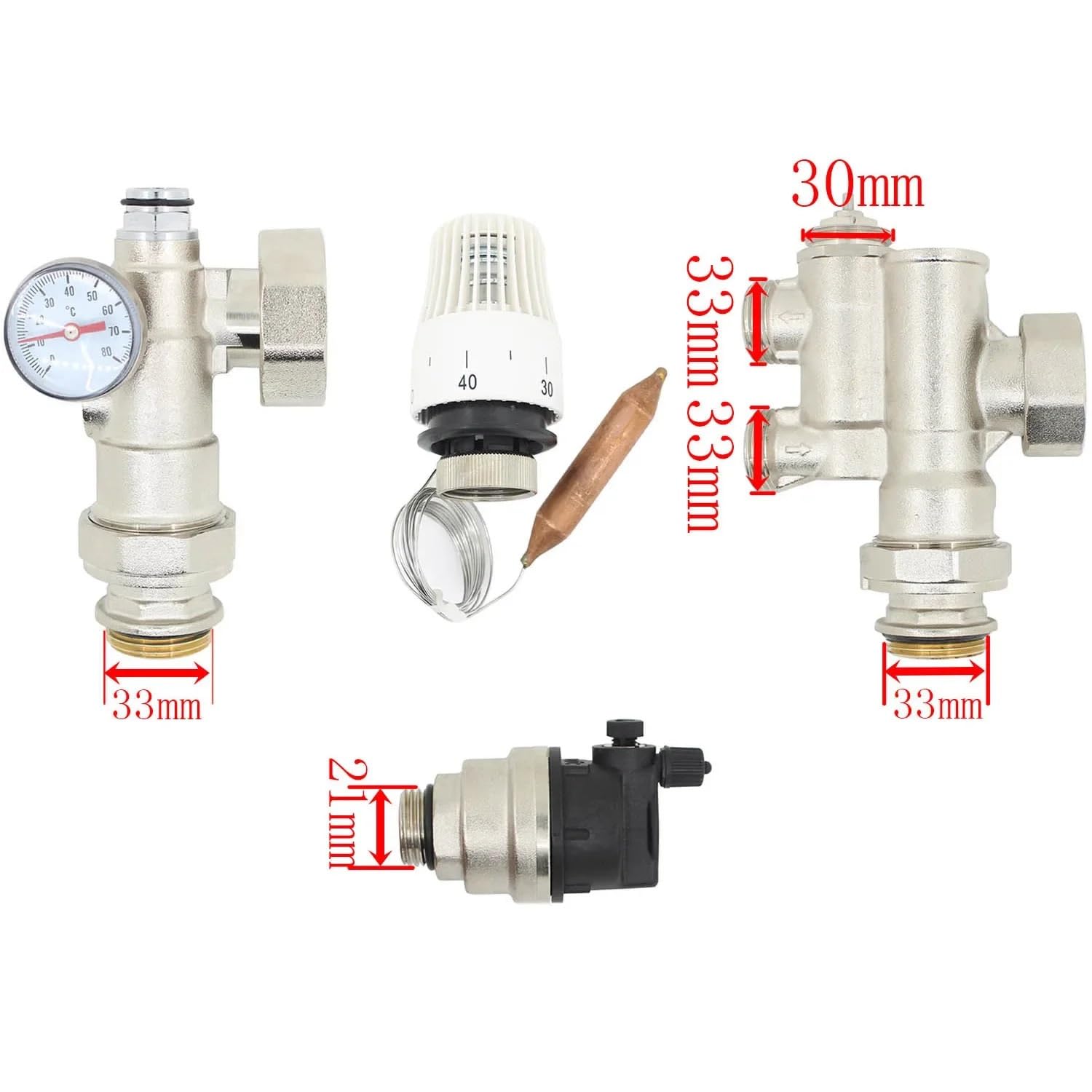 Kit Bomba Mezcladora Termostática para colector de suelo colectora radiadores Recirculación