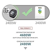 Vista 8 de UMI 2400W Convertidor de voltaje de 220 V a 110 V, convertidor de potencia de 220 V a 110 V de servicio pesado con modo automático, convertidor