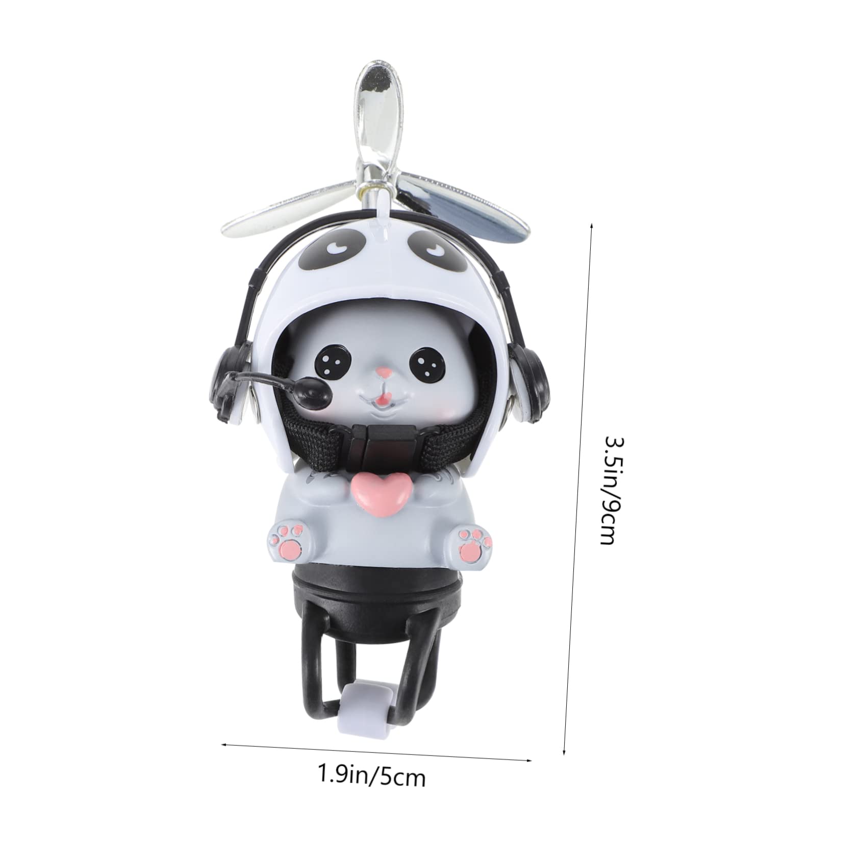Abaodam Motorradhelm Krone 3st Puppenschmuck Autoschmuck Katze-armaturenbrett-Dekorationen Katze Mit Helm Fahrradklingel Für Armaturenbrett Dekorationen -zubehör Kind Harz Weiß Katzenecke Ente