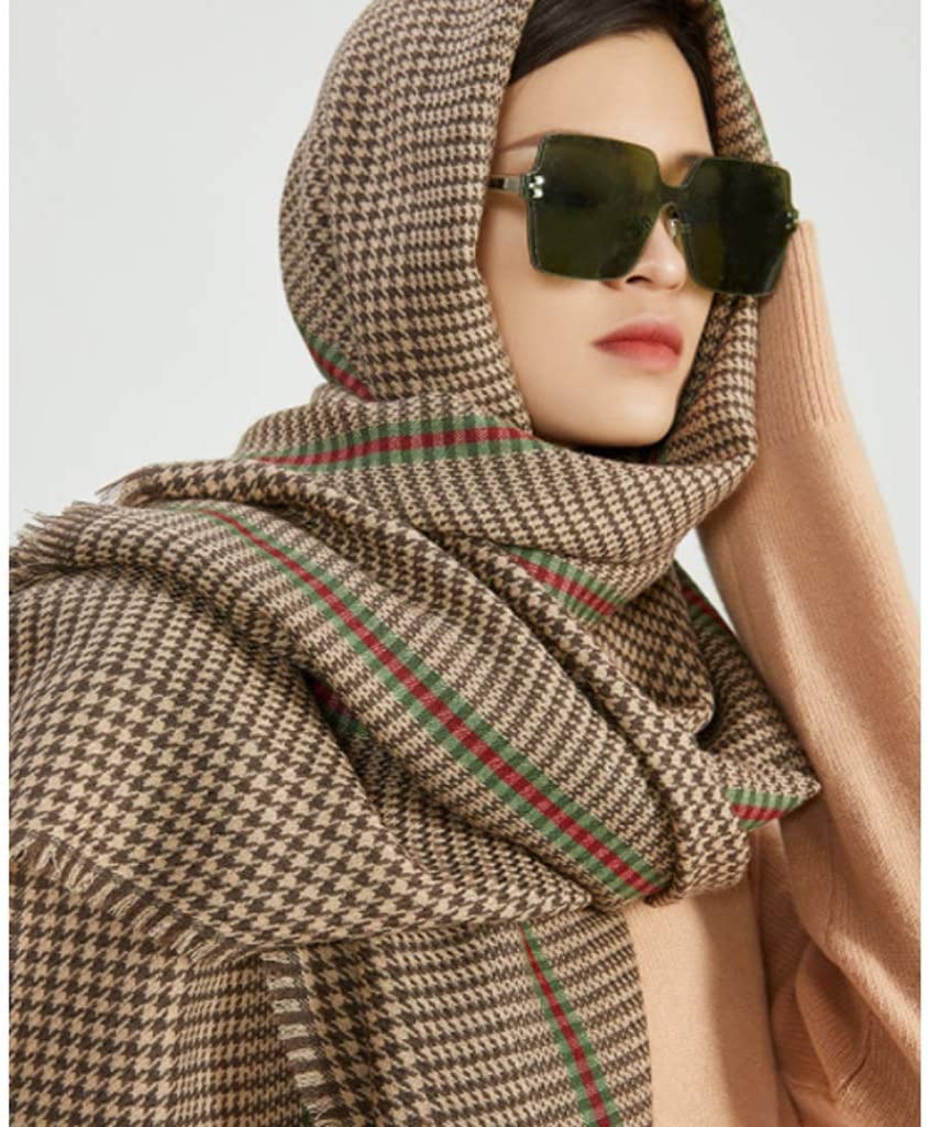 Sciarpa Calda Sciarpa da Donna, Lunga Autunno E Inverno Addensata in Pura Lana Scialle Caldo A Doppio Uso per La Vita Quotidiana