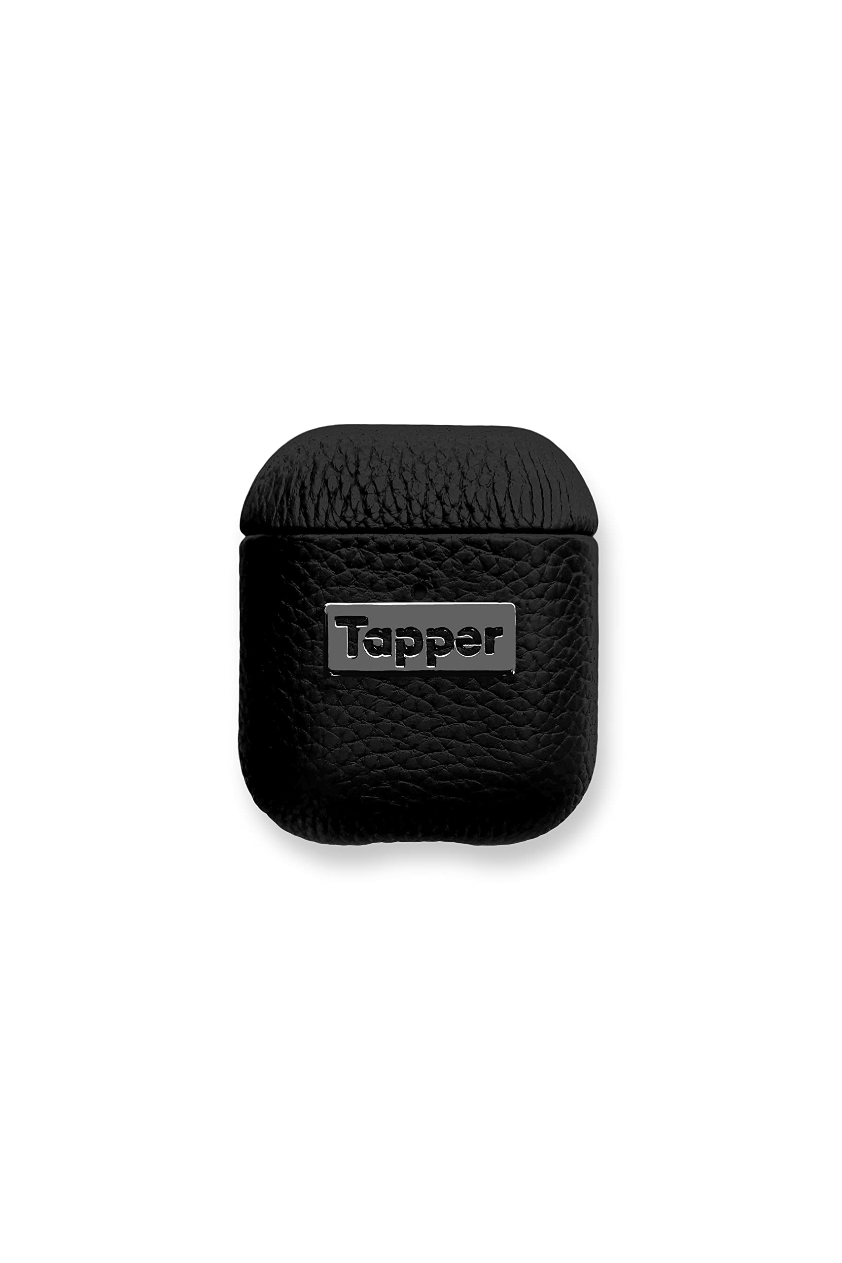 Tapper Black Leather / Hematite Black Plated Case for AirPods (1st and 2nd Generation)