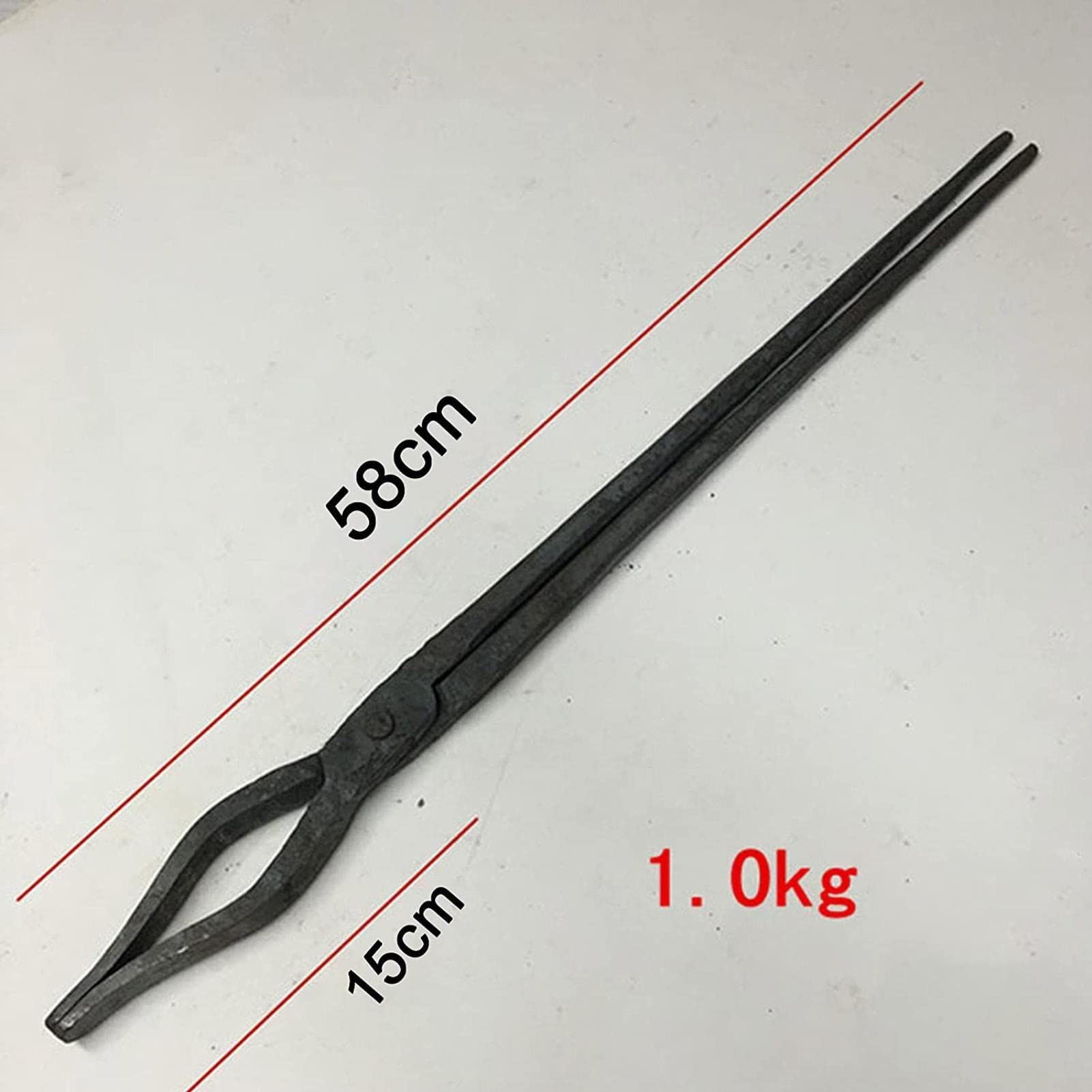 Tenazas de herrero,Tenaza de forja Ponga de herrero Tonga de herrería Ponga de herrería plana for un cuchillo de yunque que fabrica una pinza de herrero 58 cm/80 cm for ingeniero herrero, 80 cm