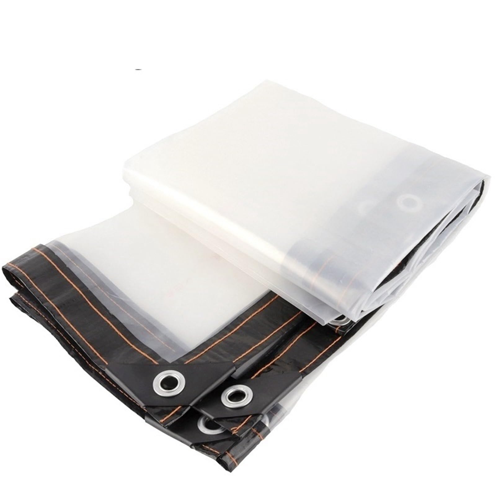 Clear Tarp 0.1mm Plastic PE Rainproof Tarp Garden Succulent Plants Cover Shelter Keep Warm Transparent Film Tarpaulin(Black Side,1mX2m)
