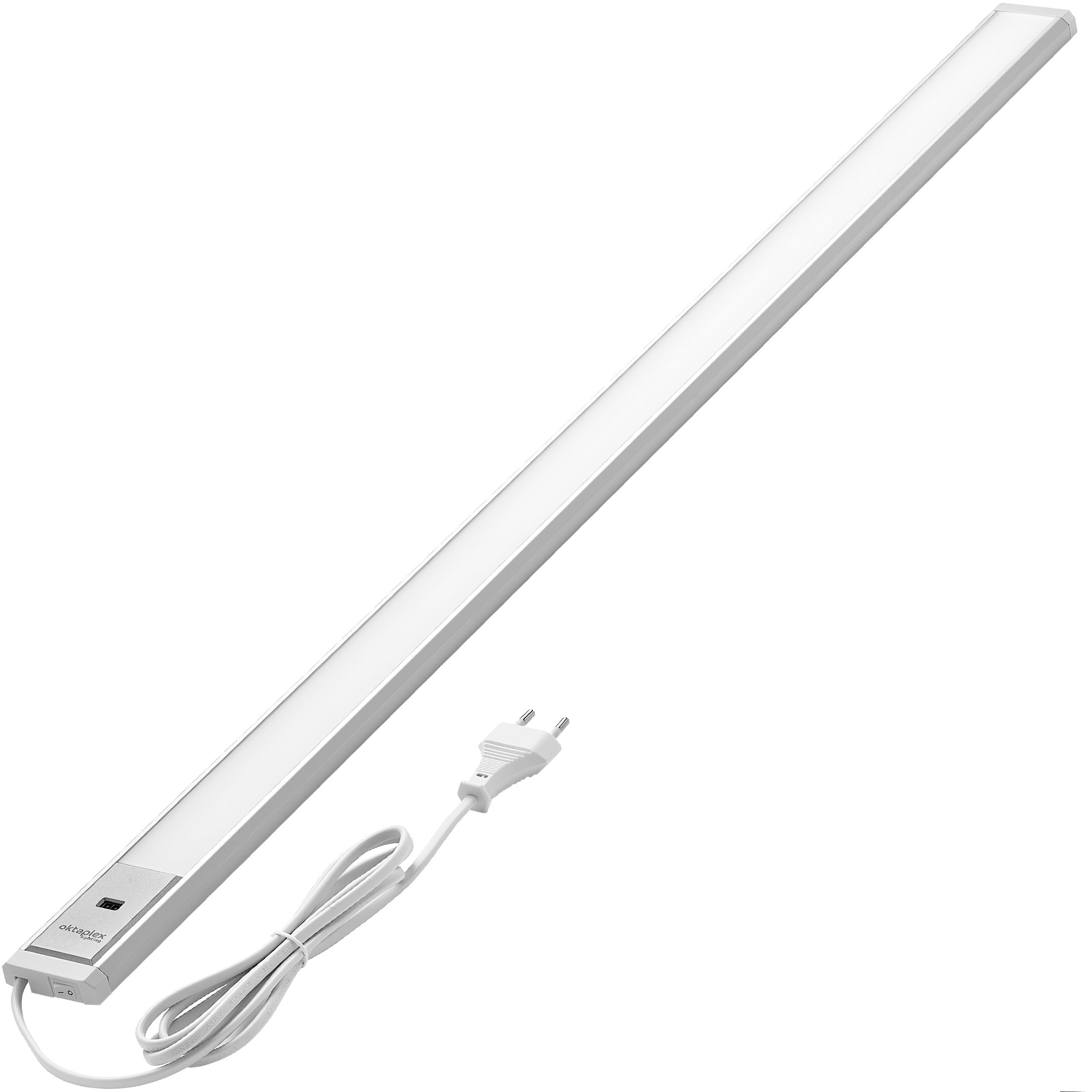 Oktaplex Lot de 2 Riva lampes LED plates 90cm, blanc chaud 1110lm, 15W