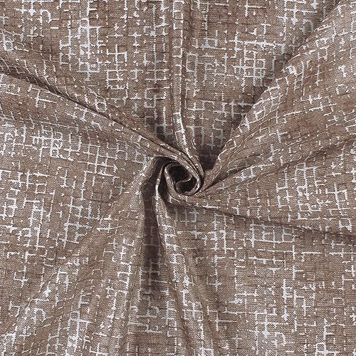 Image of Curtain Door - Raga Semi Transparent Curtains 7 Feet Door Curtains for Home and Kitichen |Texture| Mudy Brown | Polyester, Pack of 2