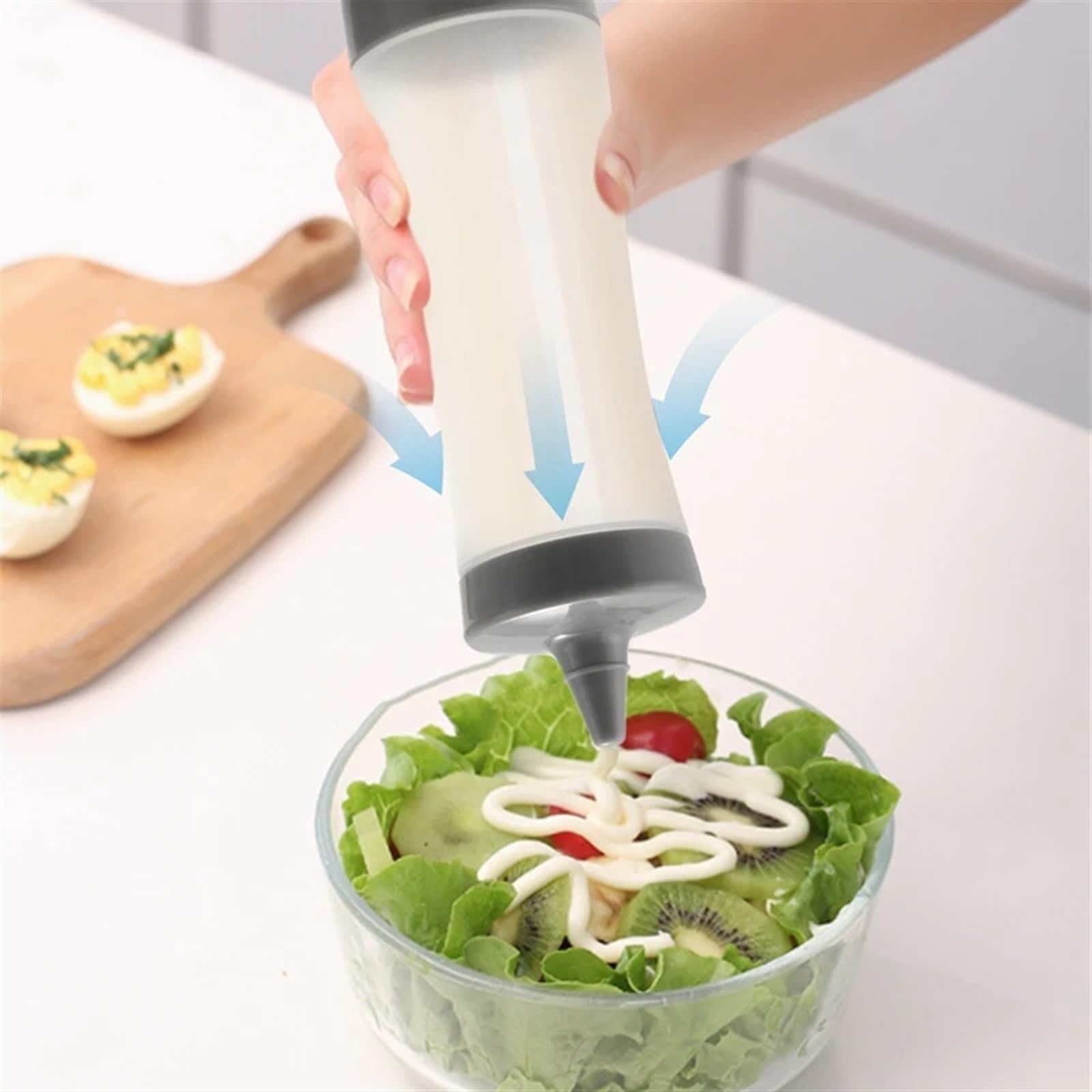urhep Bottiglie da Spremere for Condimenti da 3 Pezzi, Bottiglia da Spremere for Marmellata, Salsa da Campeggio for Ketchup, Barbecue, Condimenti, Sciroppo