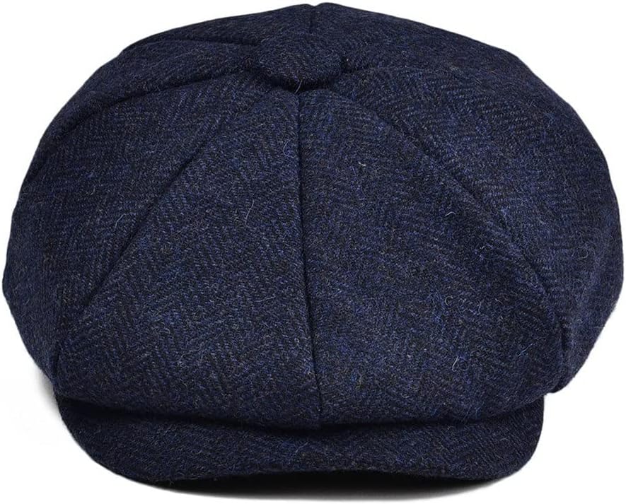 Caps Small Size Navy Woolen Tweed Flat Cap Toddler Youth Beret Hat
