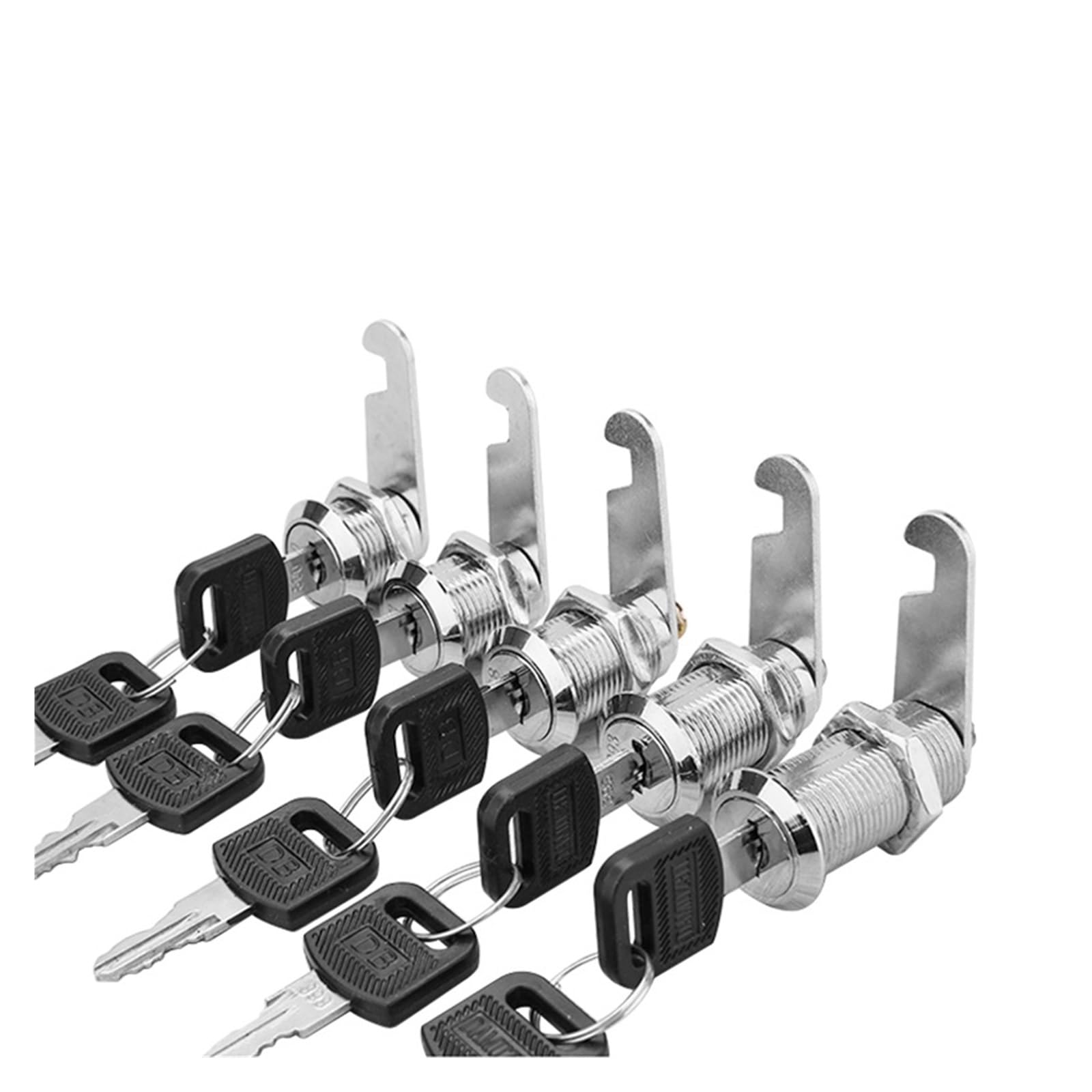Zamek krzywkowy do metalowej szafki cylindrycznej z 2 kluczami | Zestawy Multicolor 16mm 5/20/100 do skrzynek pocztowych z szufladami: Szafka szafkowa(White,20 Sets)