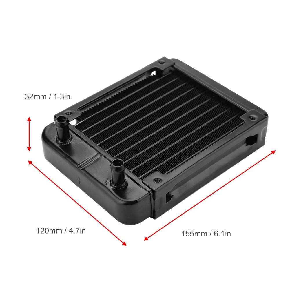 Topiky Radiador de la de Calor de la CPU, disor de Calor del Enfriador del radiador de la refrigeración por Agua de la computadora de 120 mm con 10 Tubos