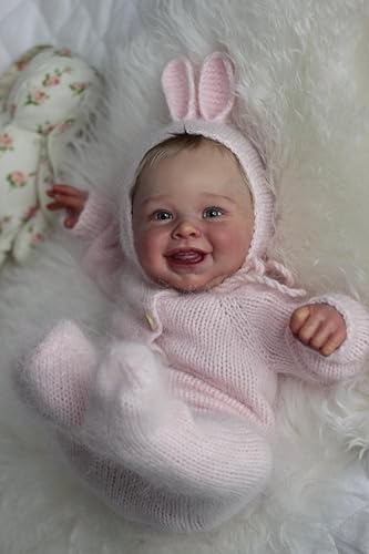 Miniatura 1 de Anano Muñecas Reborn Baby Girl realistas de 20 pulgadas como muñecas de bebé que se ven en la vida real, sonrisa abundante, sensación de mano real,