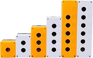 FUERLI Apertura de instalación de 22 mm Impermeable a Prueba de Polvo XB2 LA38 LAY37 Caja de Control de Interruptor de botón 1/2/3/4/5 Altura del Orificio 65 mm (Color : Weiß, Size : 4 Hole)