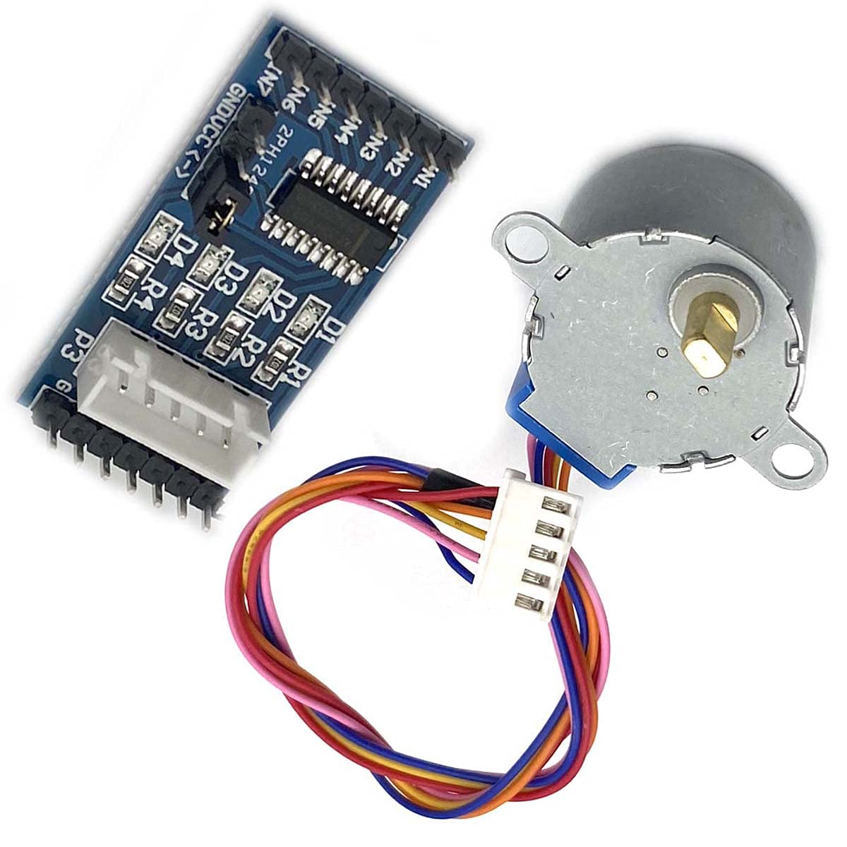 Kiro&Seeu DC5V 28BYJ-48 Schrittmotor mit ULN2003 Antriebsplatine, blau, kompatibel mit Arduino (5V)
