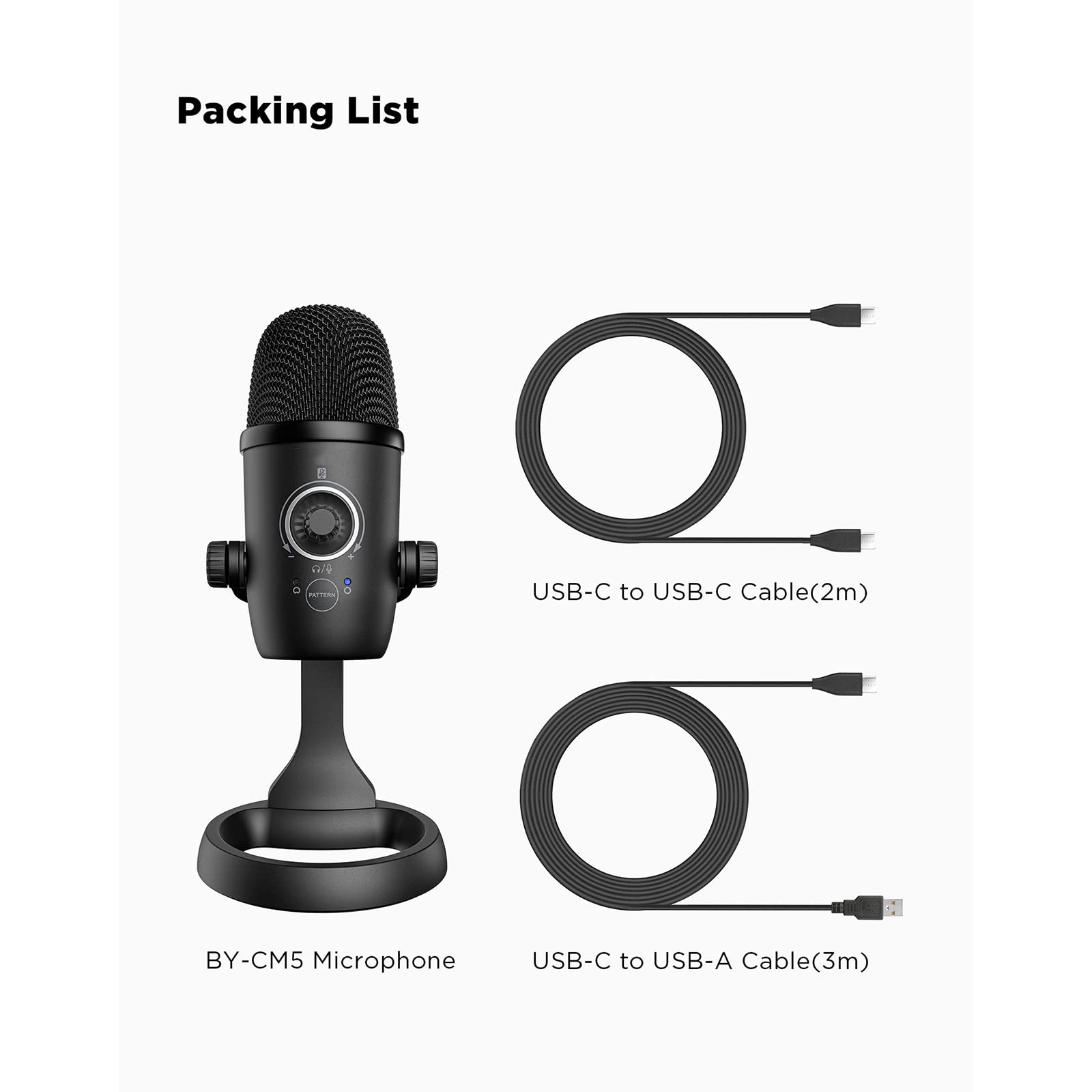 Microfono USB, Microfono Per PC Completamente In Metallo, Con Pattern Di Pickup Cardioide, Adatto Per Trasmissioni Dal Vivo, Vlog, Voce, Streaming Multimediale, Strumenti Musicali