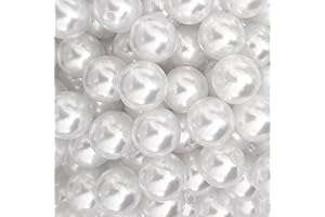 100Pcs 20mm White Pearl Beads: Craft DIY Jewelry