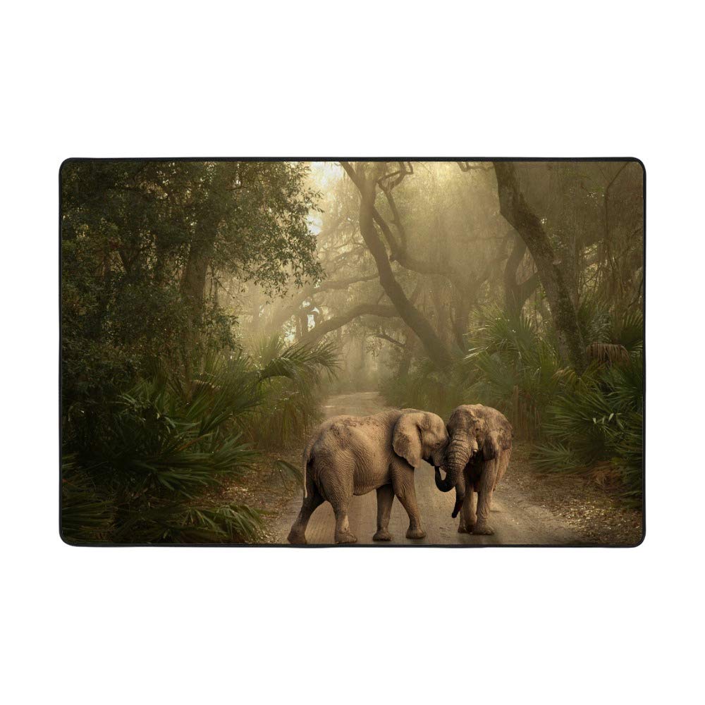 Tapis de surface mignon éléphant pour créer un coin jeu enfant en forêt