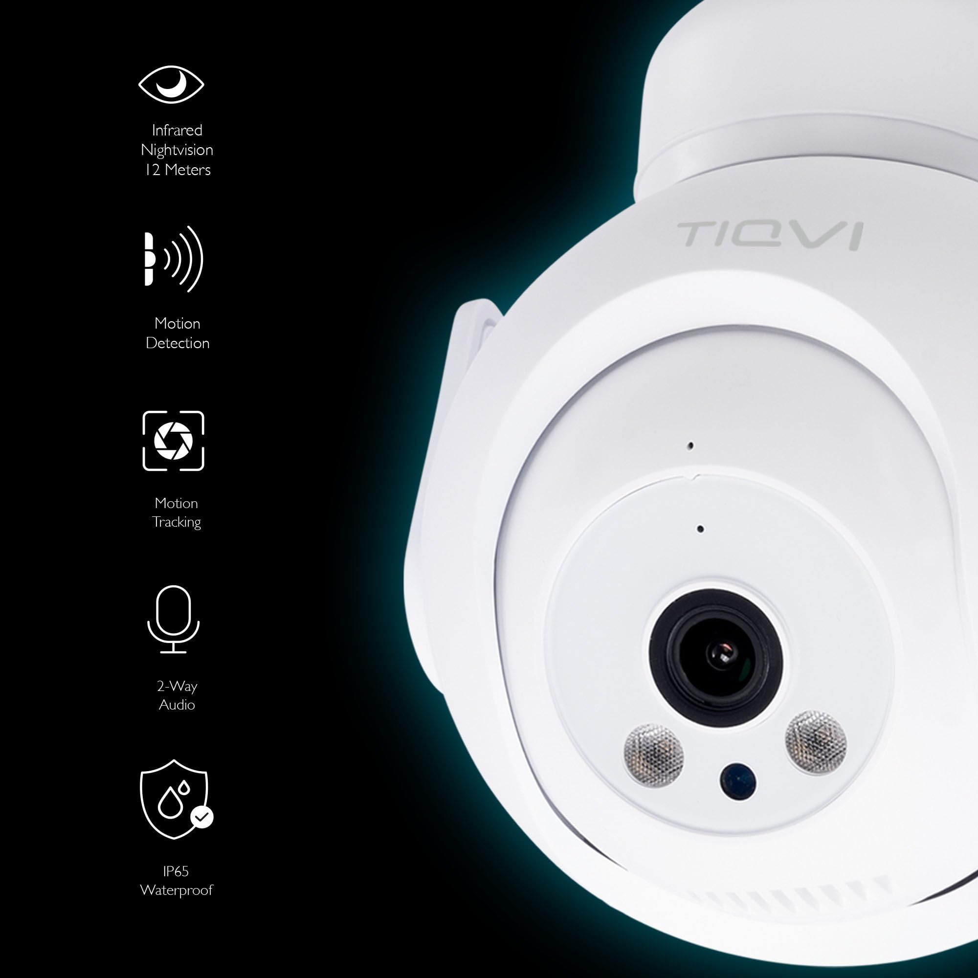 Zewnętrzna kamera WiFi Smart PTZ, 1080P, Dualband (2,4 / 5 GHz), noktowizor na podczerwień, wykrywanie ruchu, dwukierunkowy dźwięk