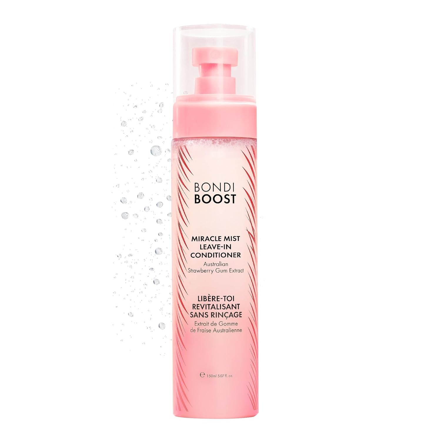 BONDIBOOST Miracle Mist Leave In Conditioner [5.07 Fl Oz], 2-in-1 Heat Protection Spray for Styling + Lightweight Mist for Detangling Glass Hair, Biotin & Strawberry Extract, Sulfate/Paraben Free