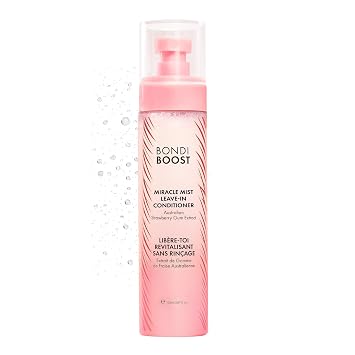 BONDIBOOST Miracle Mist Leave In Conditioner [5.07 Fl Oz], 2-in-1 Heat Protection Spray for Styling + Lightweight Mist for Detangling Glass Hair, Biotin & Strawberry Extract, Sulfate/Paraben Free