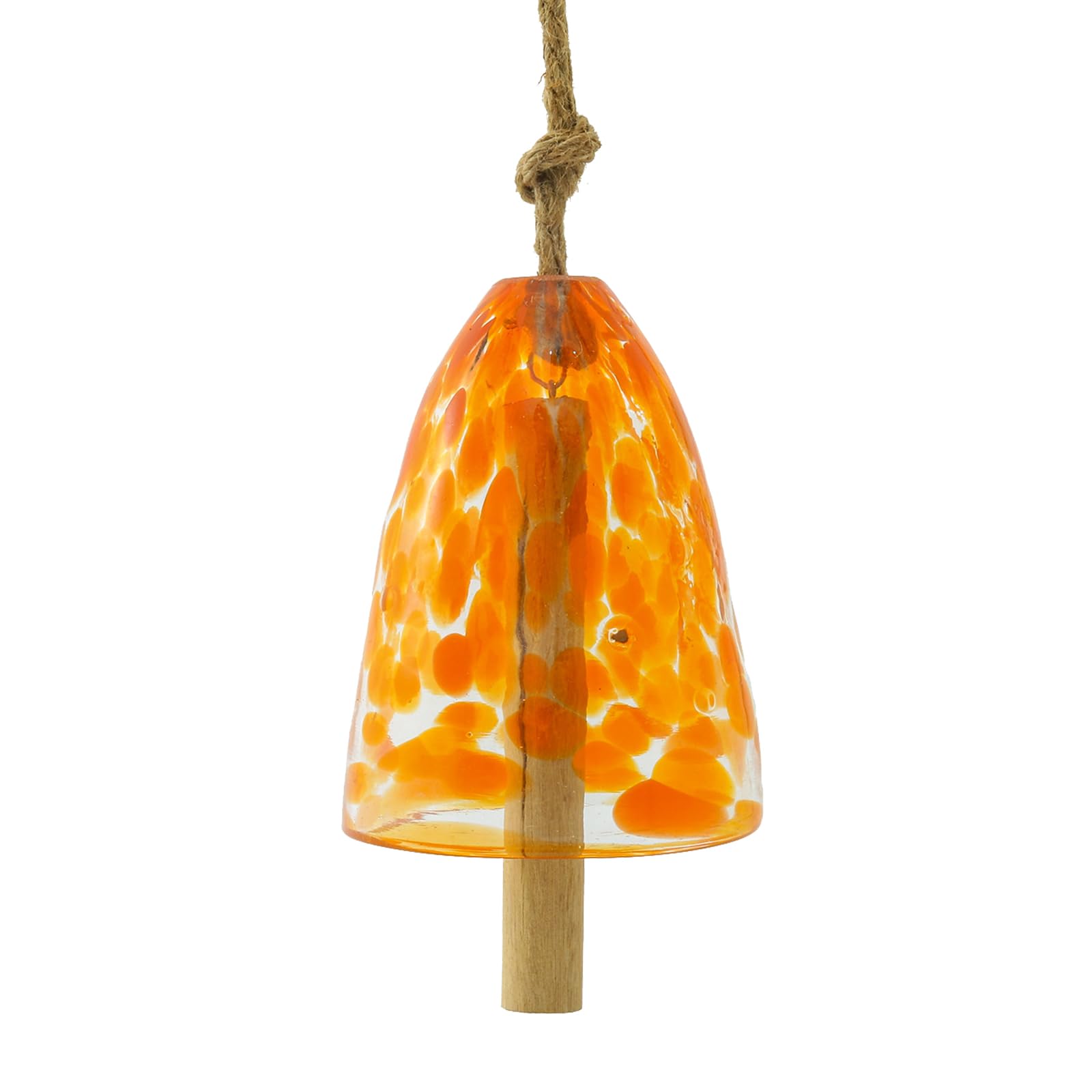 Handcrafted Artistic Wind Colorful Glass Hanging Ornament for Porch/Yard, Weather-Resistant Design & Gentle Tones Outdoor Hanging Glass Ornaments