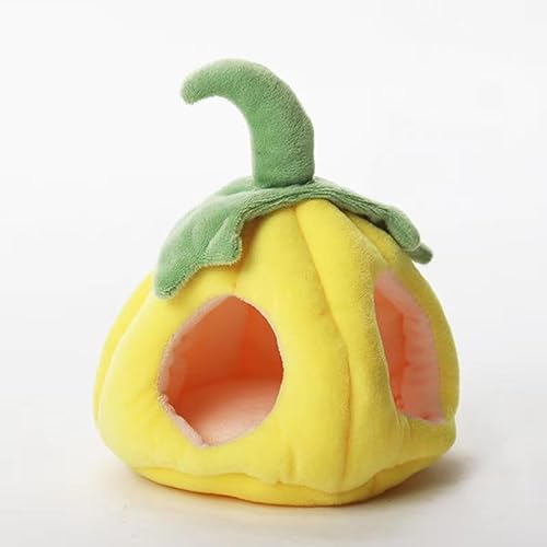 Miniatura 2 de Cueva de calabaza de Halloween para invierno, cálido escondite para hámsters, ratas, ratones, planeador de azúcar, loros lavables