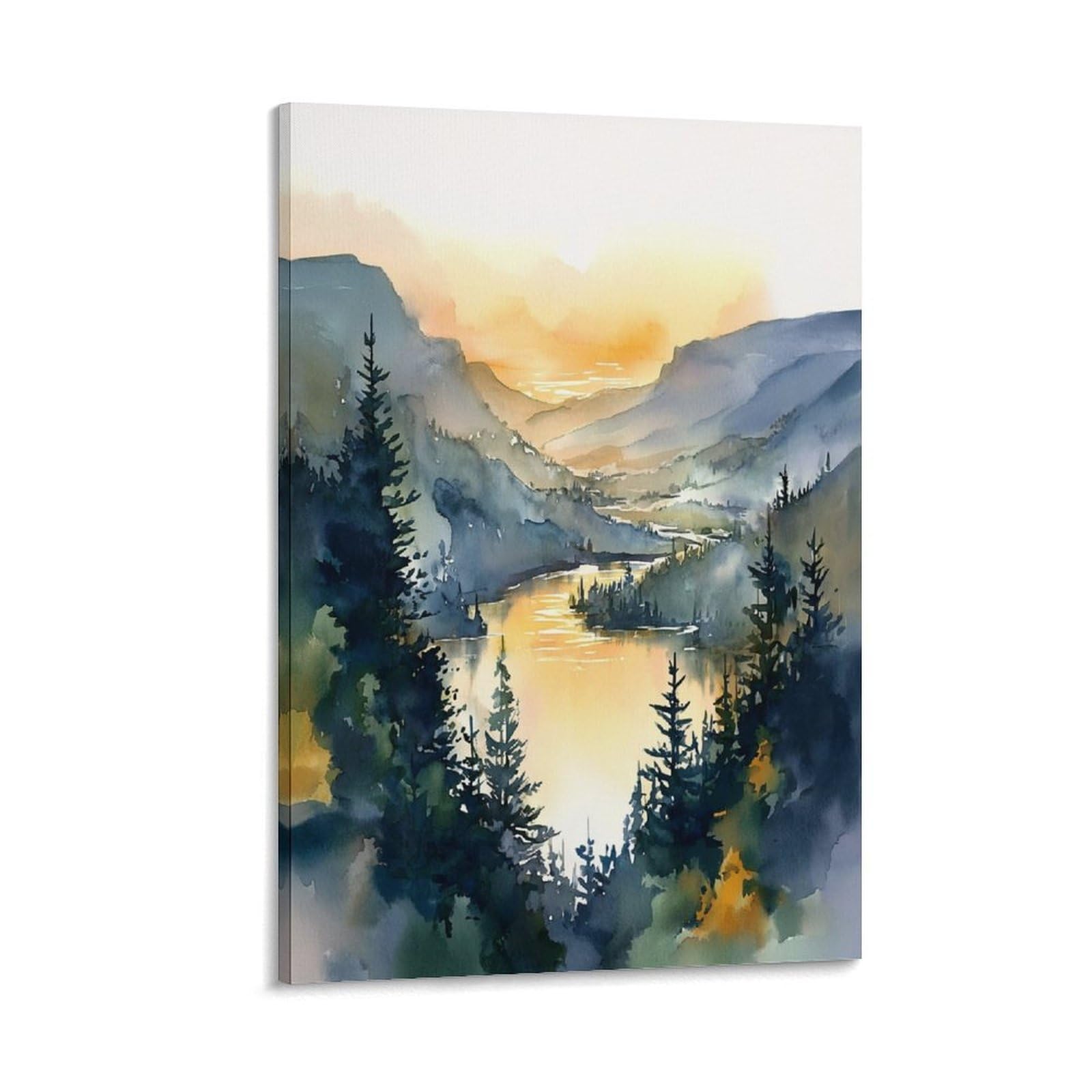 XWYMXZ Oregon Watercolor Traditional Style Retro 20x30inch(50x75cm) Vintage Travel Poster Watercolor Canvas Art