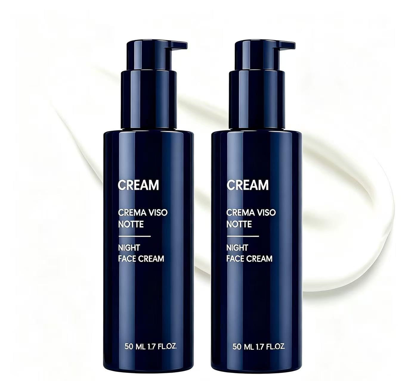 Crema facial de noche para hombre (2 unidades) | Crema hidratante de hidratación profunda para el cuidado diario de la piel