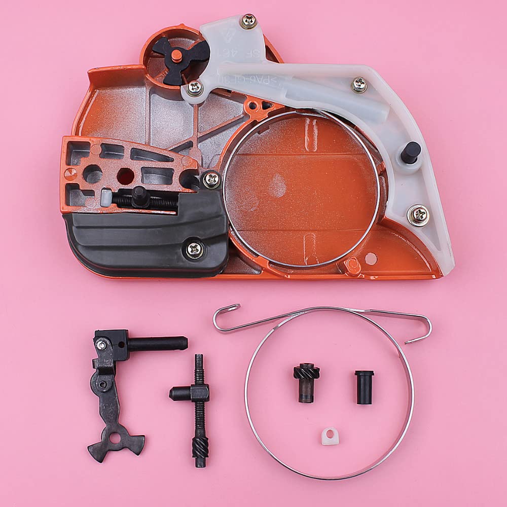 UNARAY Banda de Cubierta de Embrague de Freno de Cadena Apta for Husqvarna 445, ajustador de articulación de Rodilla, Kit de Casquillo guía Tensor, Pieza de Repuesto de Repuesto for Motosierra