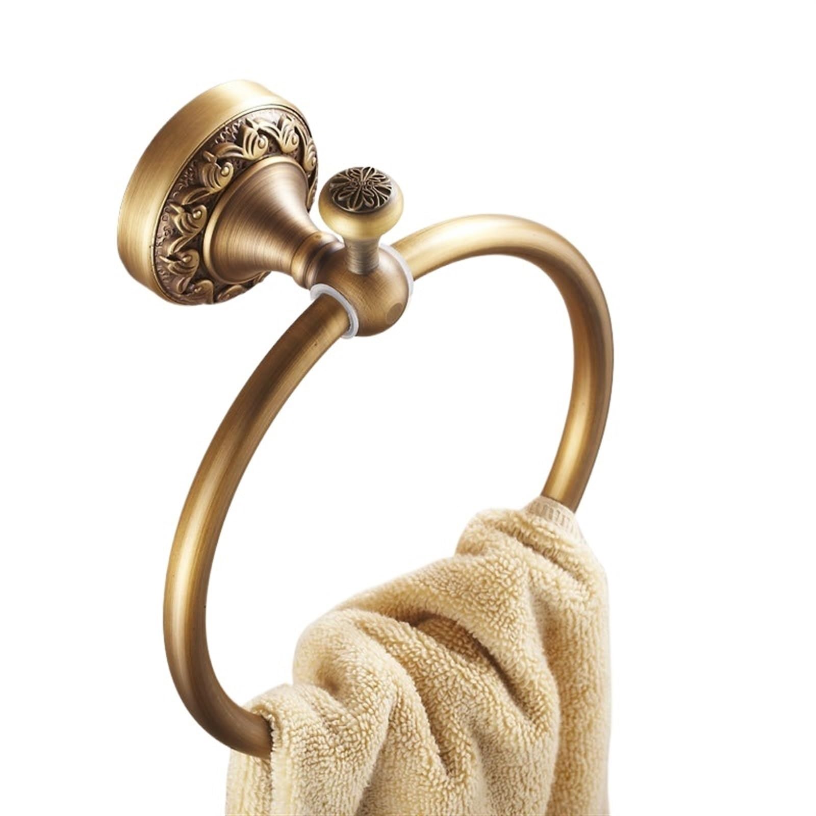 Towel Ring Antique Bronze Towel Ring Classic Bathroom Accessories Bath Holder Hardware(Style1)