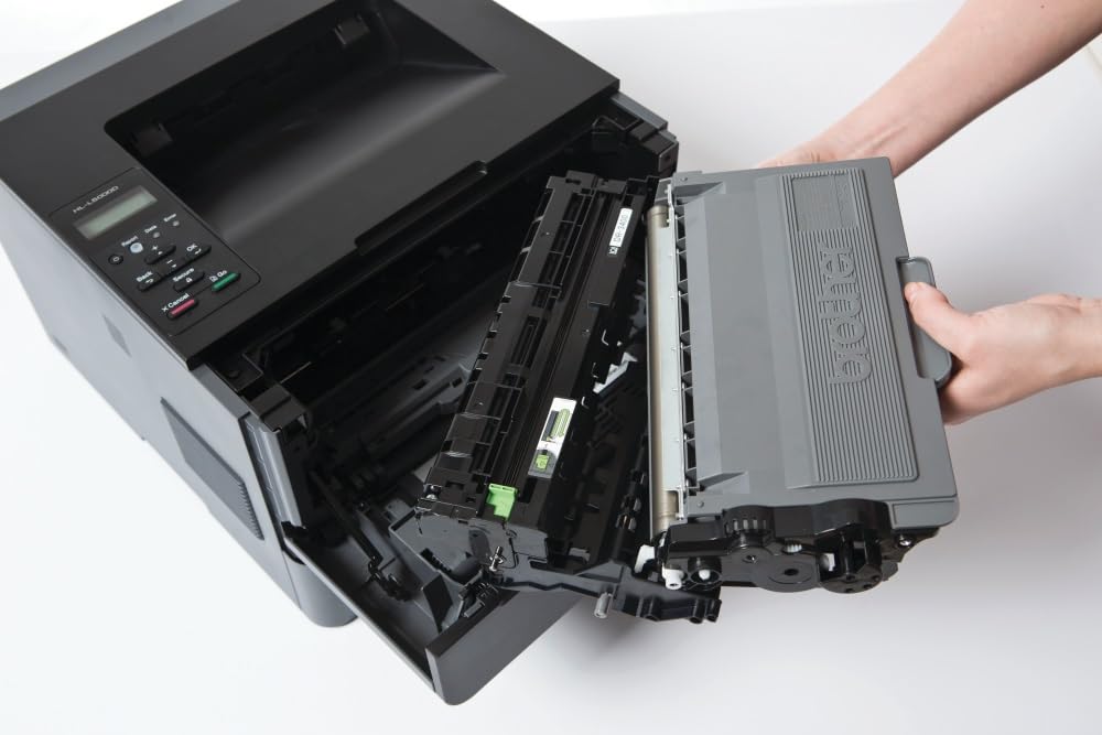 Brother HL-L5000D - Impresora láser Profesional Monocromo (Bandeja 250 Hojas, 40 ppm, USB 2.0, Memoria de 128 MB, Doble Cara automática) Color Gris carbón