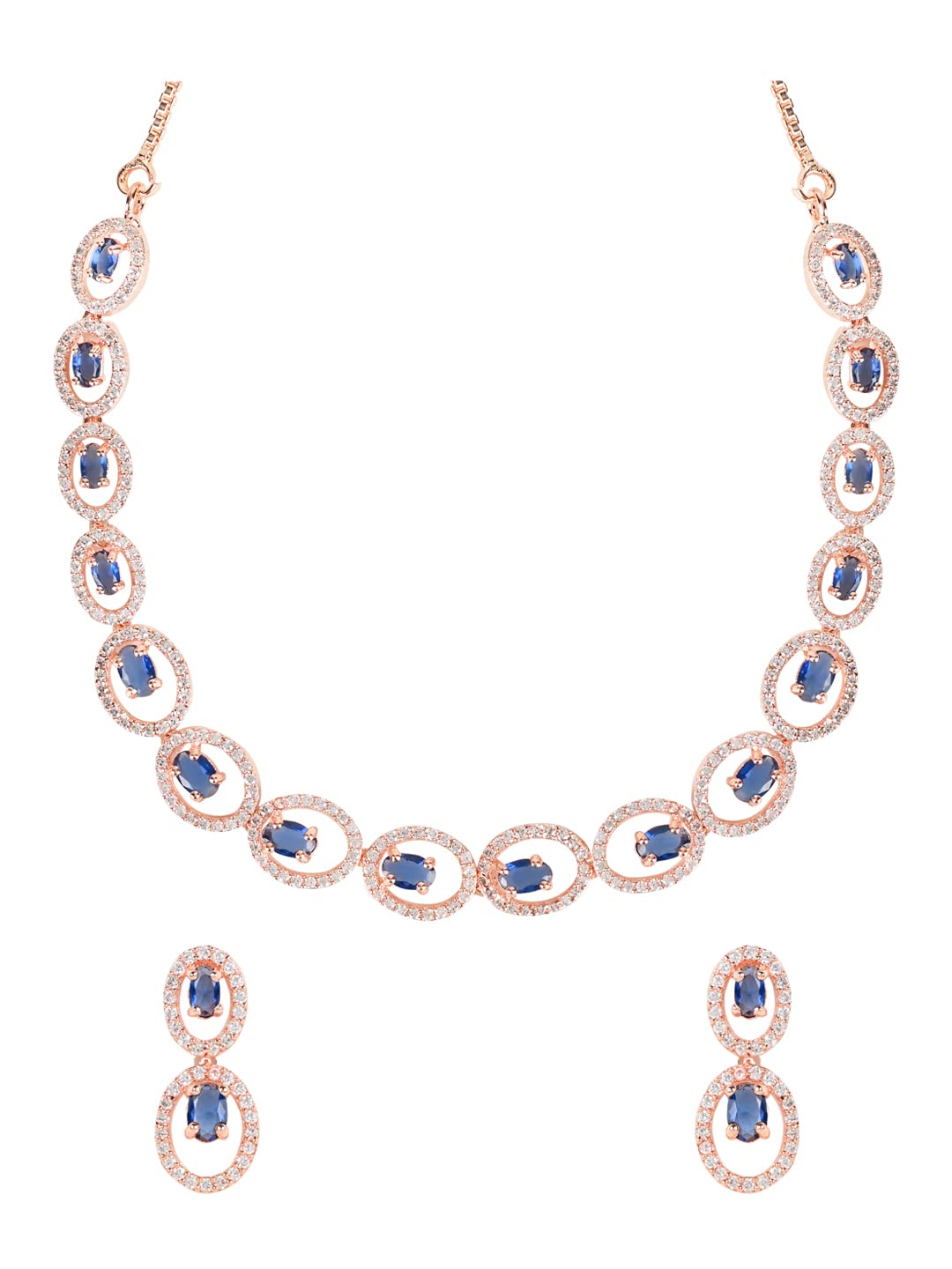 I Jewels Stylish Silver Plated Cubic Zirconia American Diamond CZ AD Necklace Jewellery Set For Women & Girls (AD0028Bl) (B0BQRN6X1F) Amazon Price History, Amazon Price Tracker