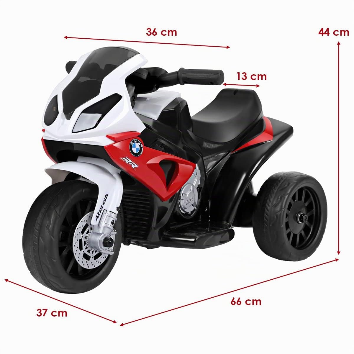 GOPLUS Moto Electrique Enfants BMW 6V, Voiture Electrique Enfants Motos avec 3 Roues,Effets Musicaux et Lumineux, Porteur Enfants,Charge 20KG,pour 1,5-3 Ans(Rouge)