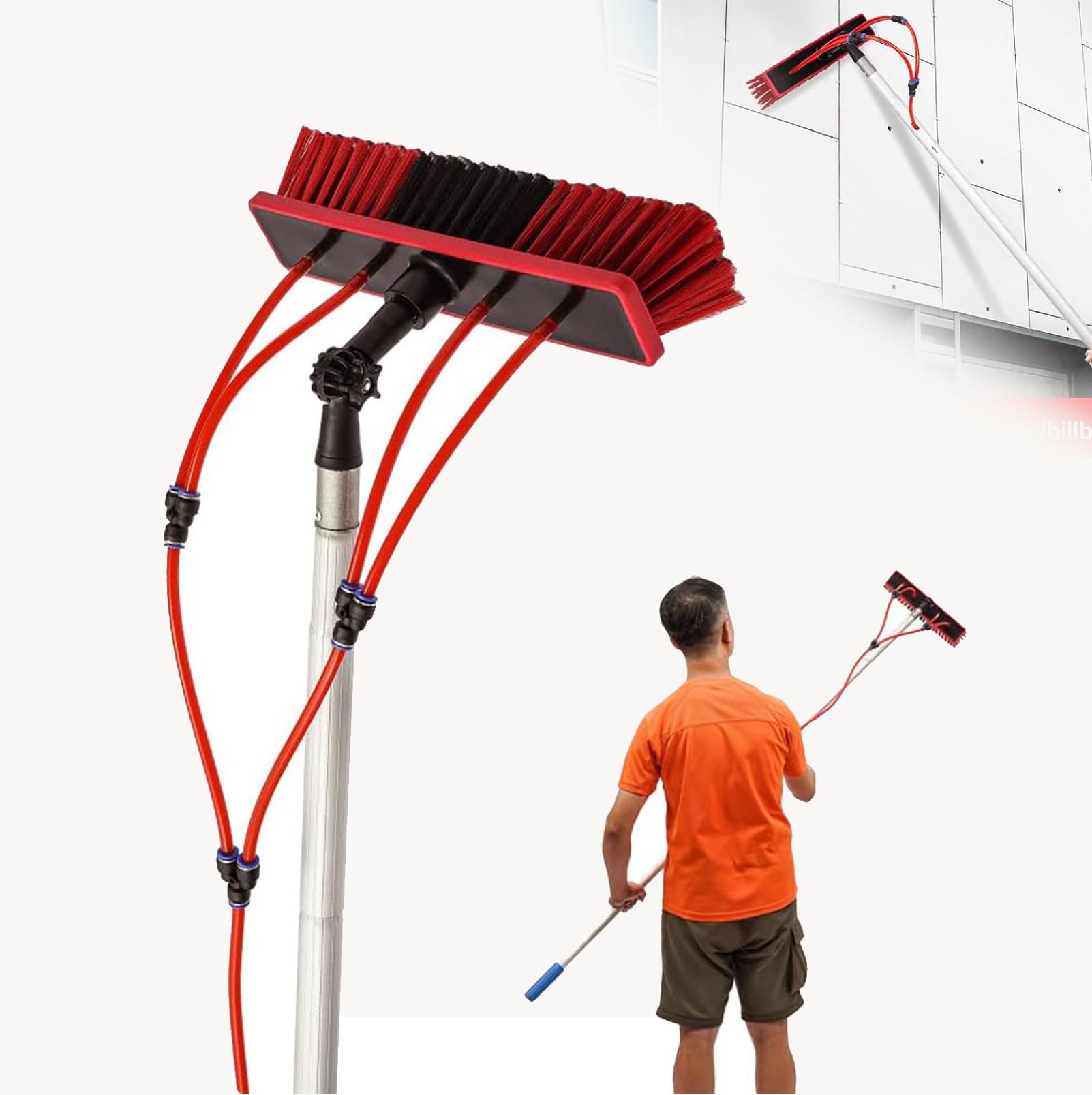 GYEQXKT 12M Telescopic Water-Fed Brush for Solar Panel Cleaning - Professional Solar Equipment with Extension Pole for Efficient Photovoltaic Maintenance