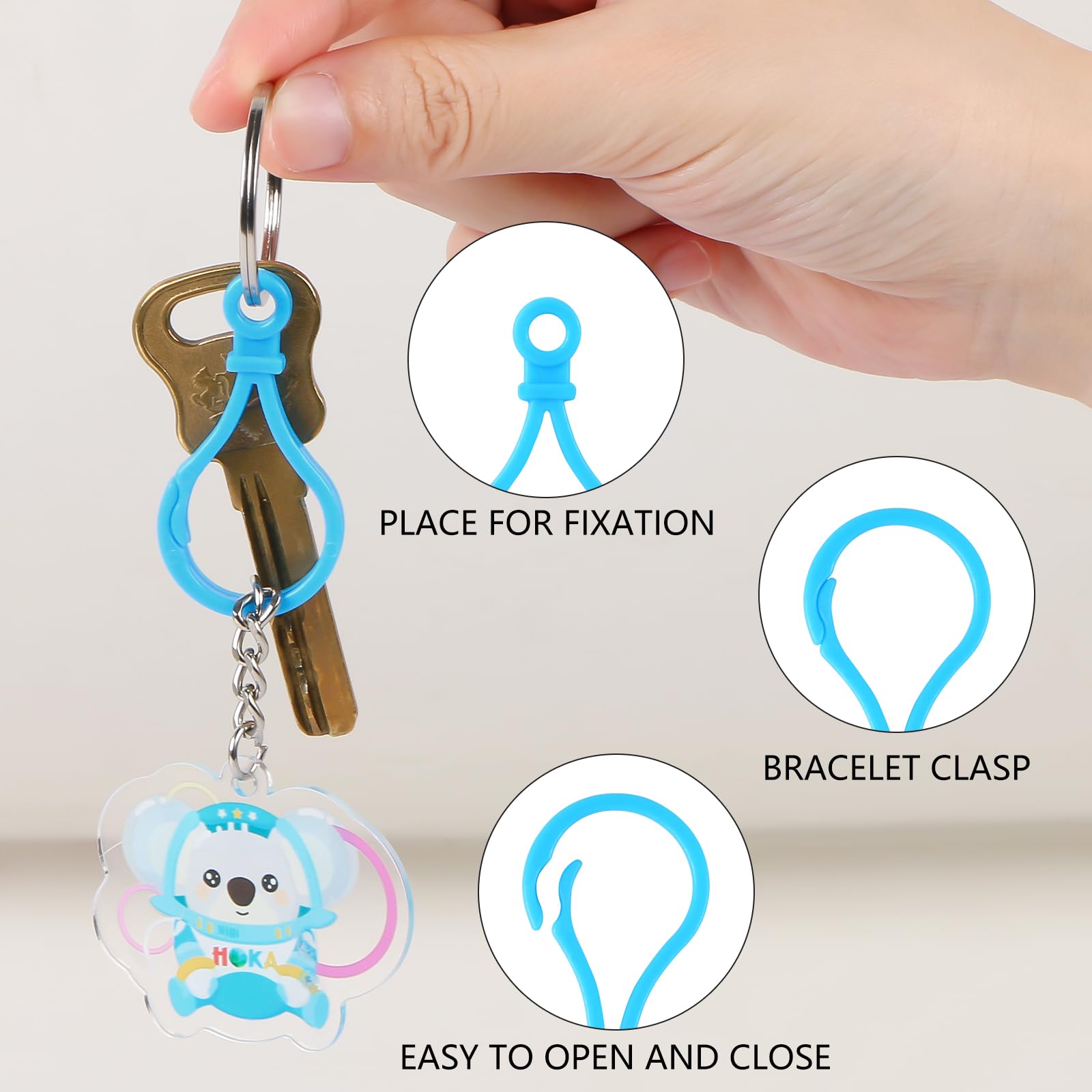 Porte-clés En Plastique De Couleurs Assorties Avec étiquette D'identification - Avec Porte