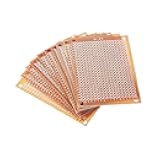 5x7cm DIY PCB Prototyping Perf Circuit Boards Breadboards (Pack of 10) by Envistia Mall