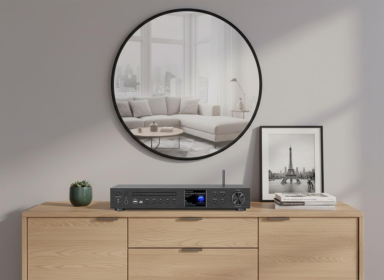 VR-Radio Radio Receiver: WLAN-Internetradio-Receiver, DAB+/UKW, CD, Bluetooth, 200 W, schwarz (DAB Tuner, Stereo DAB+ Internetradio)