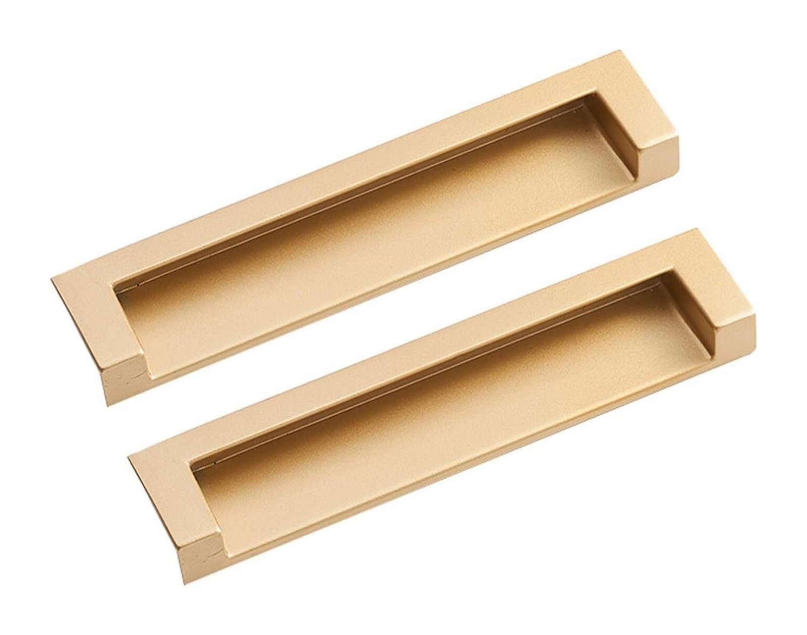 Lqzaxsrdr Placer Gold Concealed Drawer Handles, Recessed Handle Cabinet Pull Concealed Sliding Door Multicolor 96Mm 128Mm(,Hole Distance 128Mm)