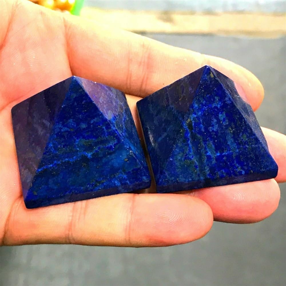 KatLin Natural Lapis Lazuli Pyramid Crystal Quartz Wand Healing Ornaments (Size : 20mm)