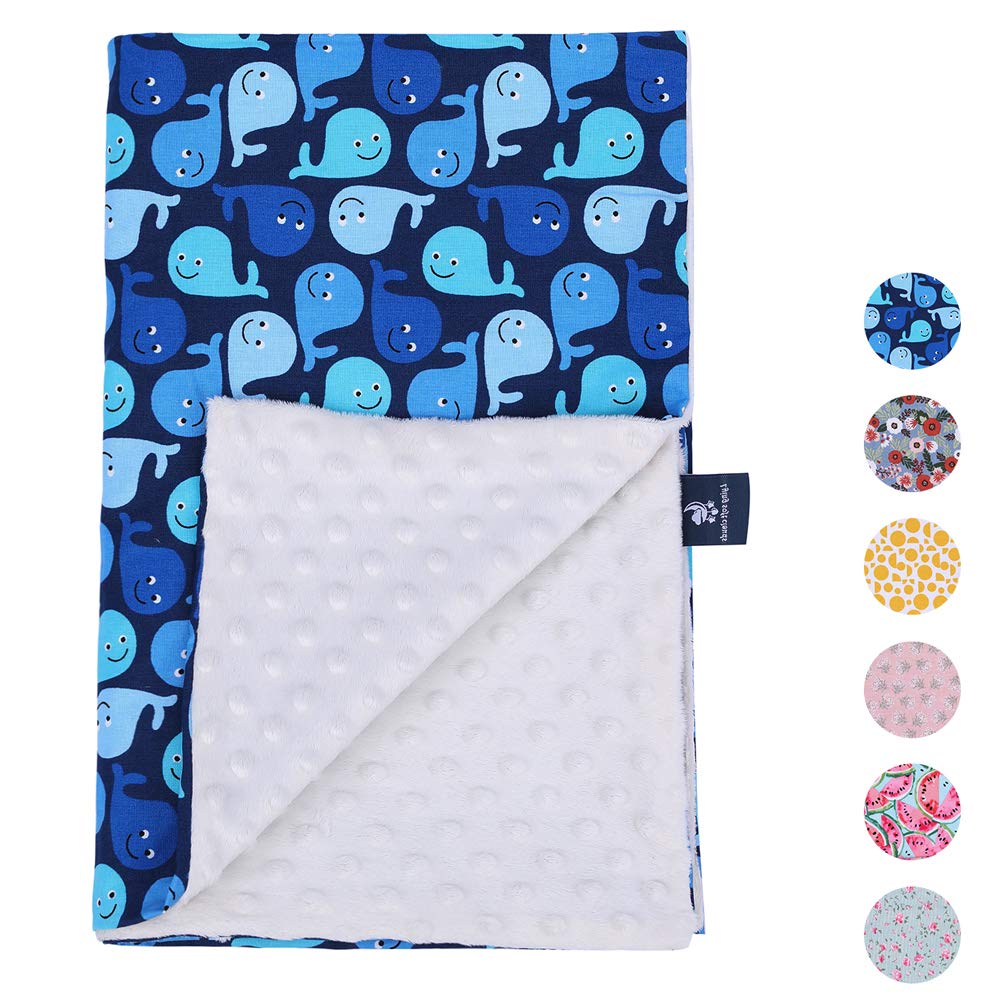 Soft Cotton Handmade Baby Blanket,Minky Double Layer Dotted Bedding Toddler Blankets Swaddling Baby Blankets for Girls and Boys,30" x 40"