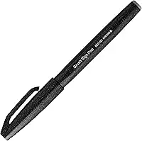 Pentel Caneta Pincel Brush Sign Pen Preta SM/SES15C-A