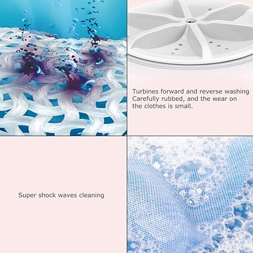 Miniatura 5 de Lavadora portátil de alta capacidad de 38 litros con alimentación USB portátil para campamento viajes apartamentos dormitorios caravanas