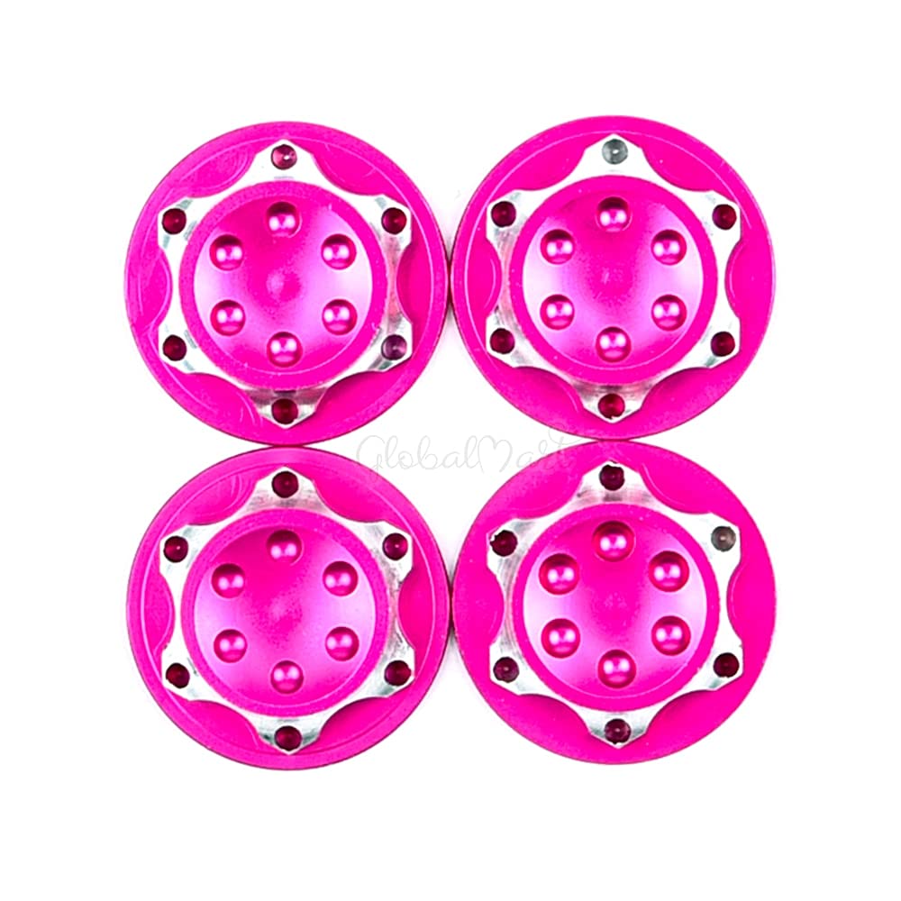 Replacement Part For 4pc/lot Aluminium Wheel Hub Cover Cover 17mm HEX Nut For RC 1:8 Model Car Anti-skid Wheel Cover - (Color: Pink)