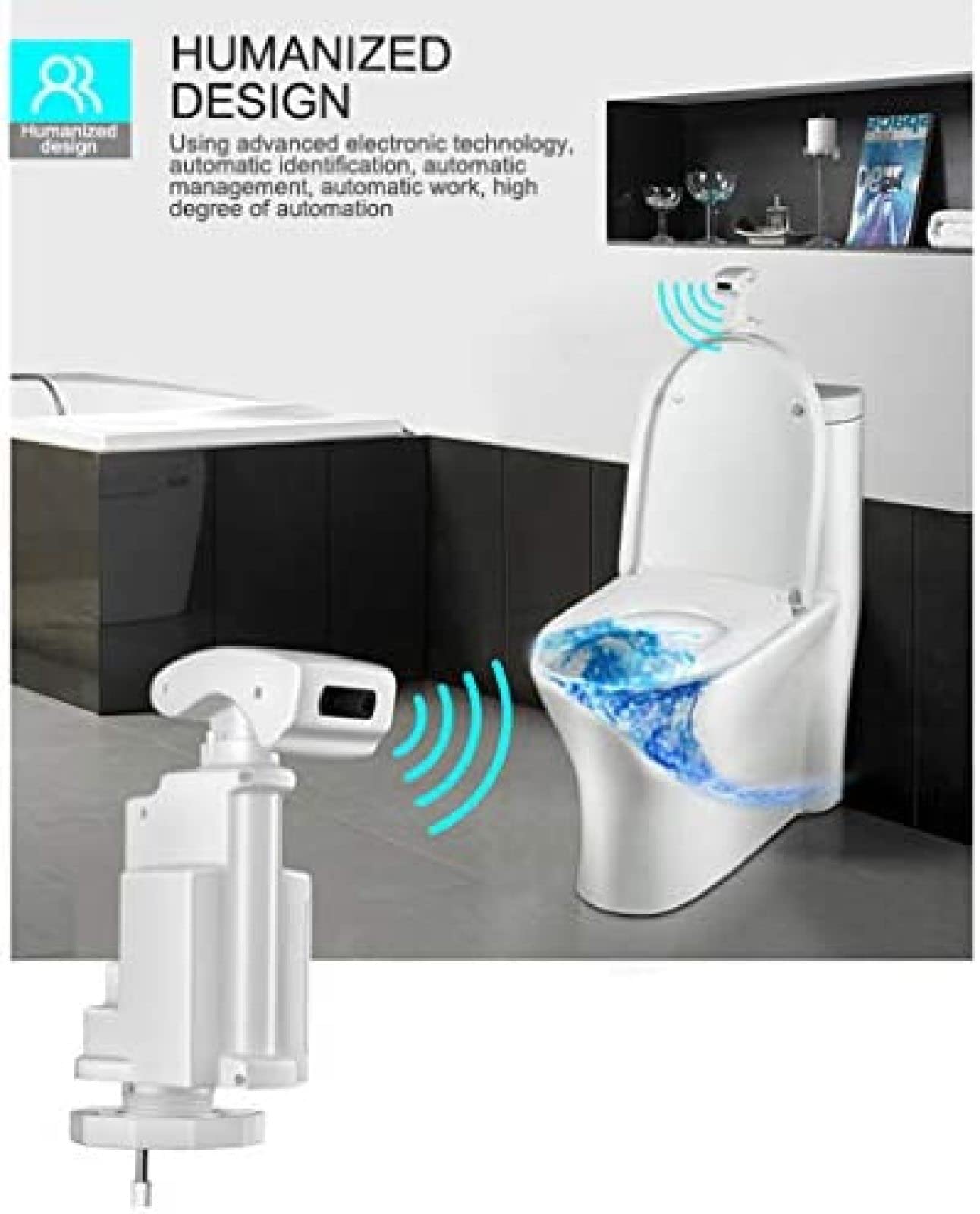 Bagno WC Orinatoio Valvola di Scarico Smart Touchless Sensore A Infrarossi Automatico Orinatoio Flusher DC 4.5 V/AC 220 V Parti di Servizi Igienici,Constructive23