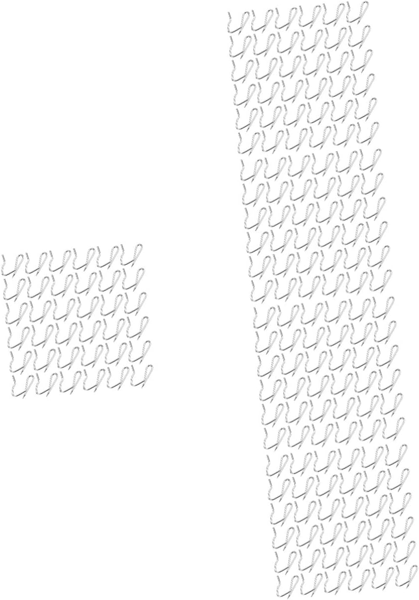 PRETYZOOM 290pcs Curtain Hooks Stainless Steel Pin Drapery Hooks for Smooth Installation for Home Decor and Shower Curtains and Stable Design