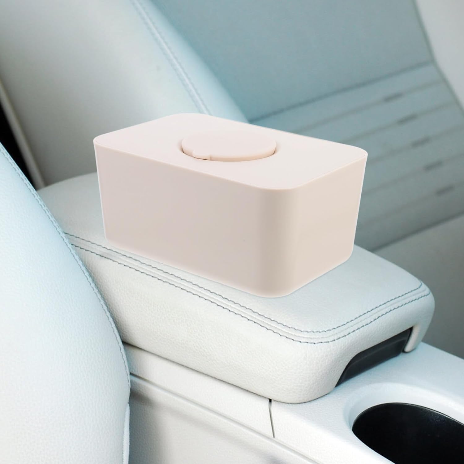 Luxshiny Diaper Wipes Dispenser, Dustproof Tissue Storage Box Case, Silicone Baby Holder Refillable Wipe Container for Home Office Desk
