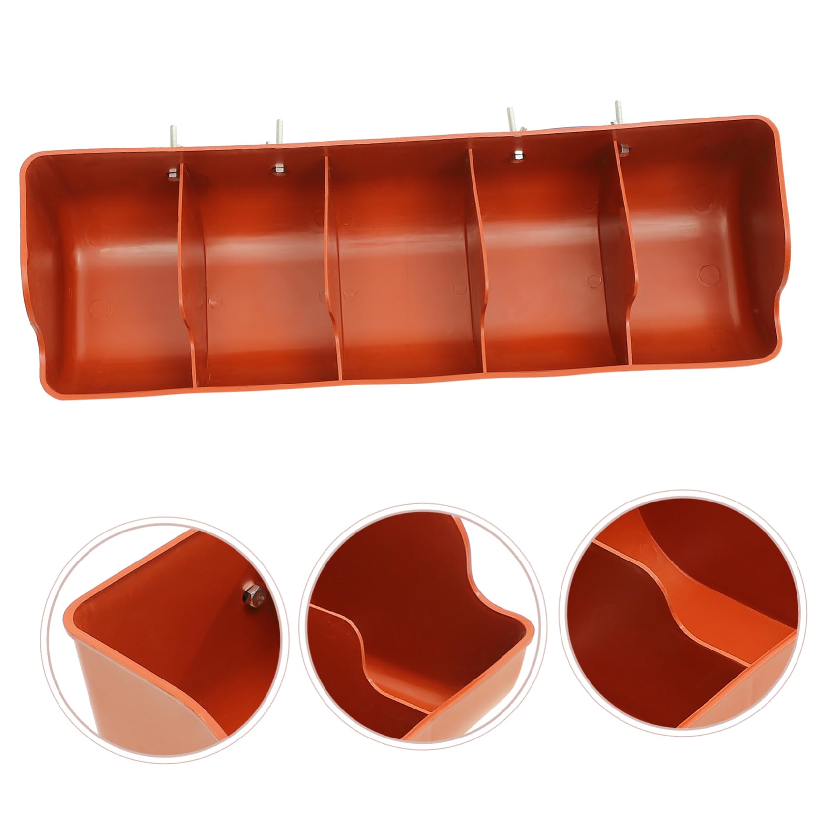 BESPORTBLE Trogolo Porcellino Salvadanaio Cavia Alimentatore Di Cibo Per Bestiame Mangiatoia Per Maiali Alimentatore Di Recinzione Con Clip Cacciatore Di Polli Galline Orange Plastica