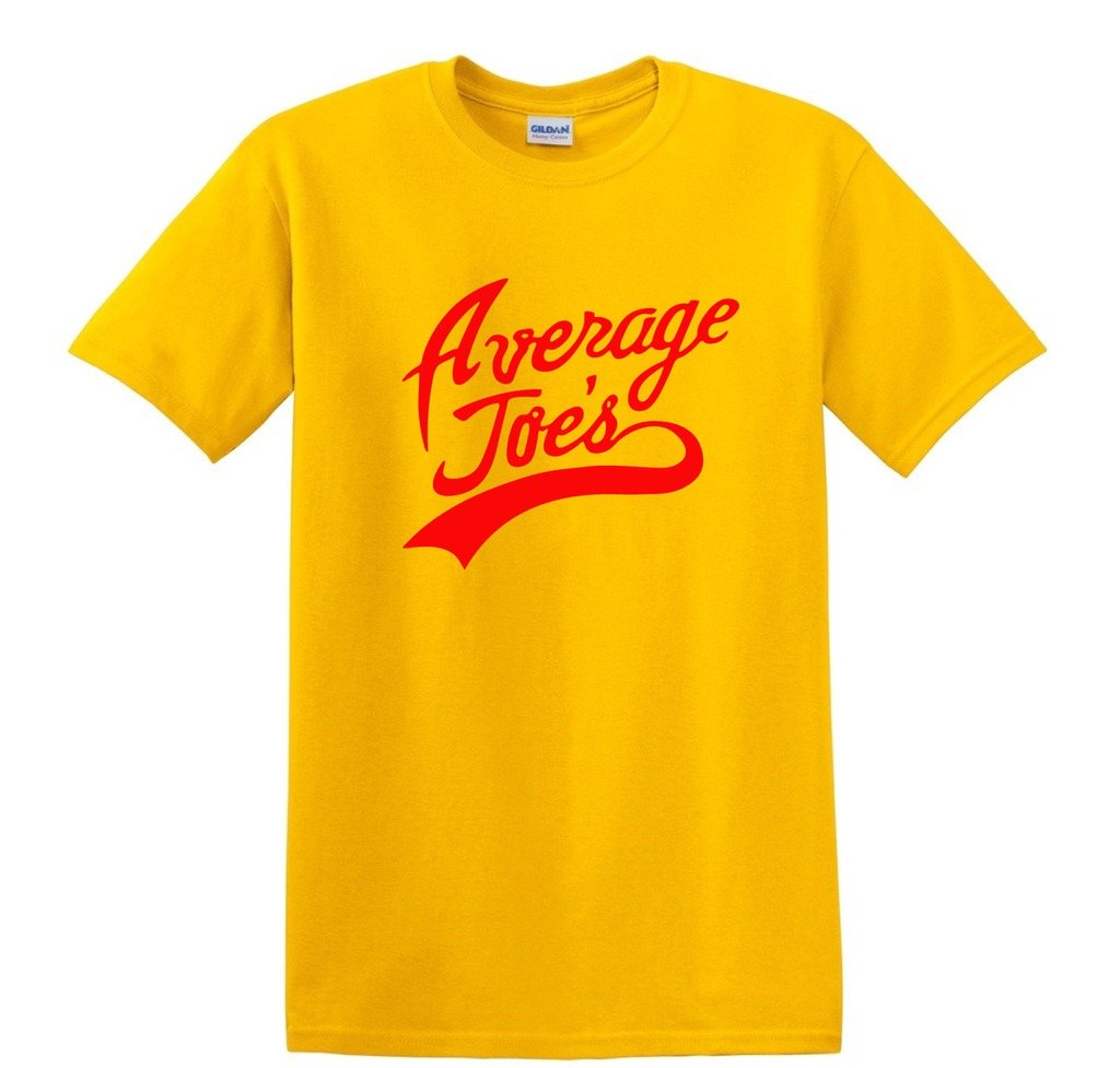 Revolutionary Tees Average JOES Dodgeball Funny Gym Heavy Cotton t-Shirt Small - XXL Yellow