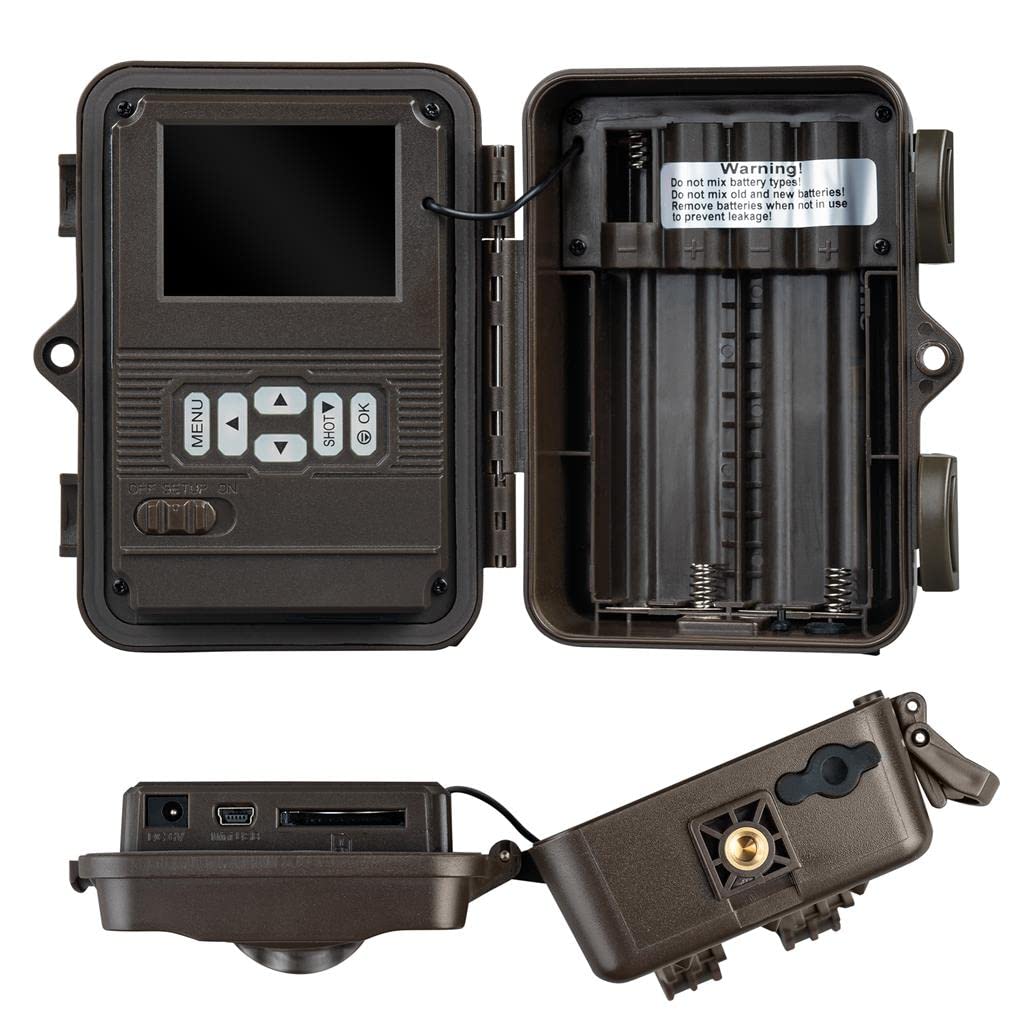 DÖRR Wildkamera Mini Black 30MP 4K Starter-Set mit SD-Karte und Batterien | Bewegungsmelder, Tag- & Nachtaufnahmen, unsichtbarer Infrarotblitz 940nm, Tierbeobachtung, Grundstücksüberwachung