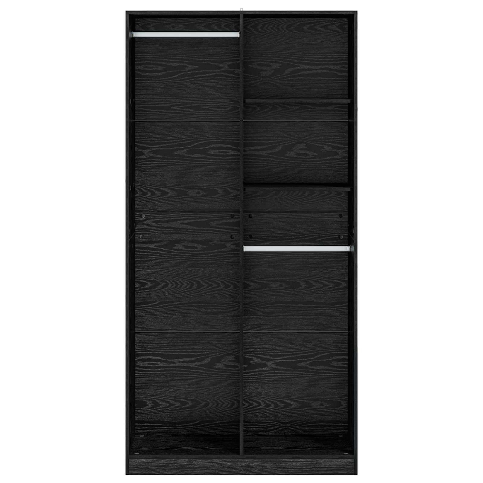 vidaXL Armario Roble Negro 100 x 50 x 200 cm Madera de ingeniería, Solución Moderna de Almacenamiento, diseño Rectangular de Armario, Organizador Ahorra Espacio para Ropa y Muebles de Hombre