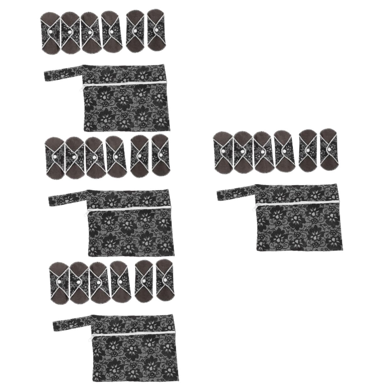 minkissy Piezas juego de toallas tía cuecas menstruales Toalla sanitaria reutilizable paño sanitario trajes de mujer almohadilla menstrual de bambú toallitas intimas lavable Toalla tía
